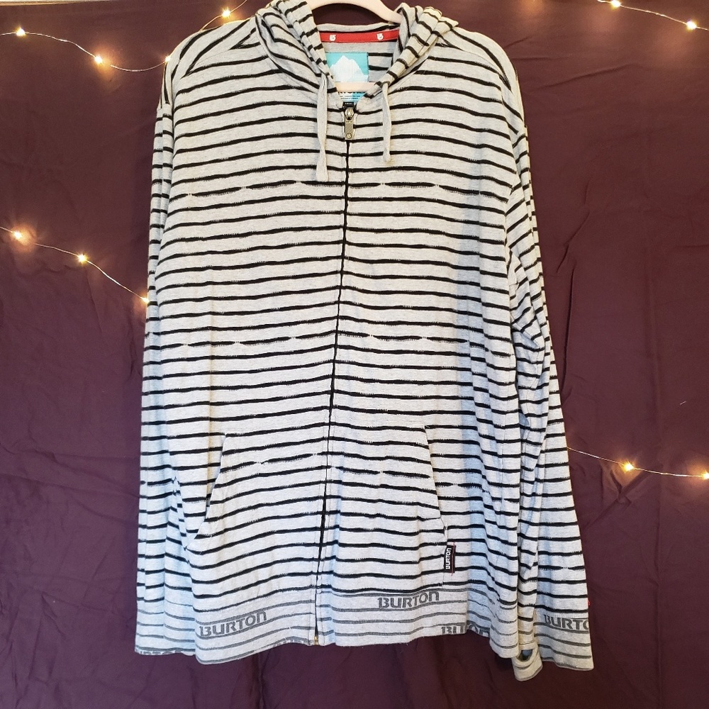 Burton stripped zip hoodie